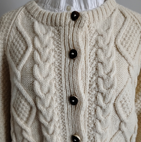 Murray Brothers Sweaters - Murray Brothers Scottish Knit Fisherman Sweater Cardigan Classic Vintage 70s Med